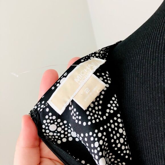 MICHAEL KORS NWOT 100% Silk Black Ruffle Dress - Picture 7 of 8